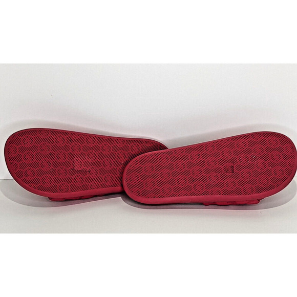 MICHAEL KORS FINNIE EMBOSSED SLIDES W/MK LOGO-HOT PINK Size 8M - Picture 4 of 4